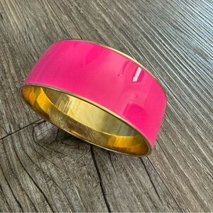 J. Crew Hot Pink Bangle Enamel Bracelet
